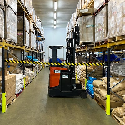 image of barrier in warehouse