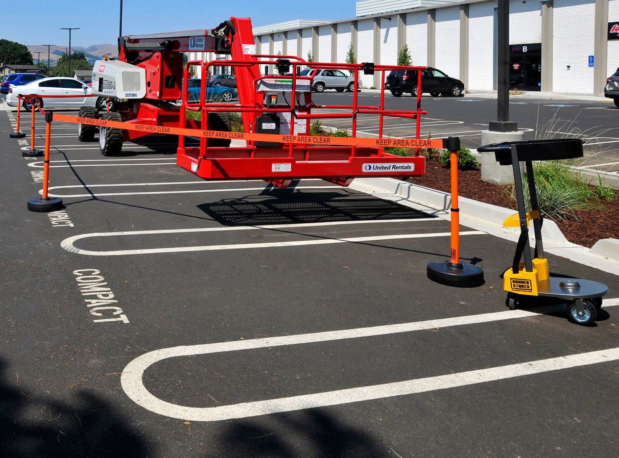 image of barrier in parking lot