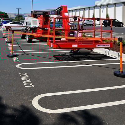 image of barrier in parking lot