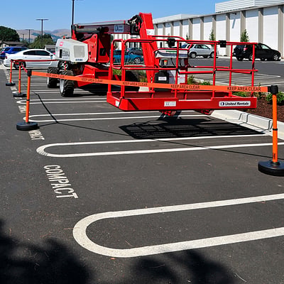 image of barrier in parking lot