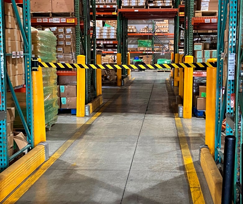 image of warehouse barrier