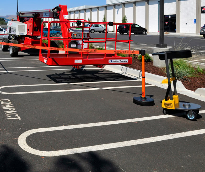 image of barrier in parking lot