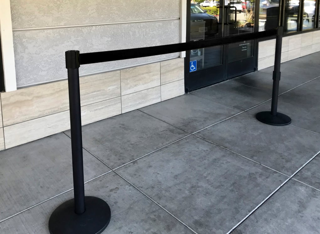 image of barrier at store front